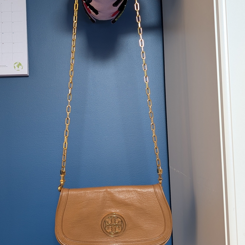 Tory Burch Tan Leather Shoulder Bag